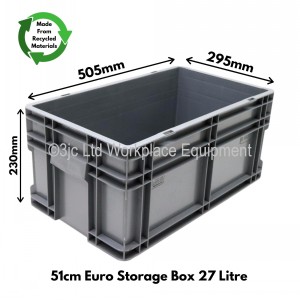 Heavy Duty Stacking Euro Box 51cm 27 Litre